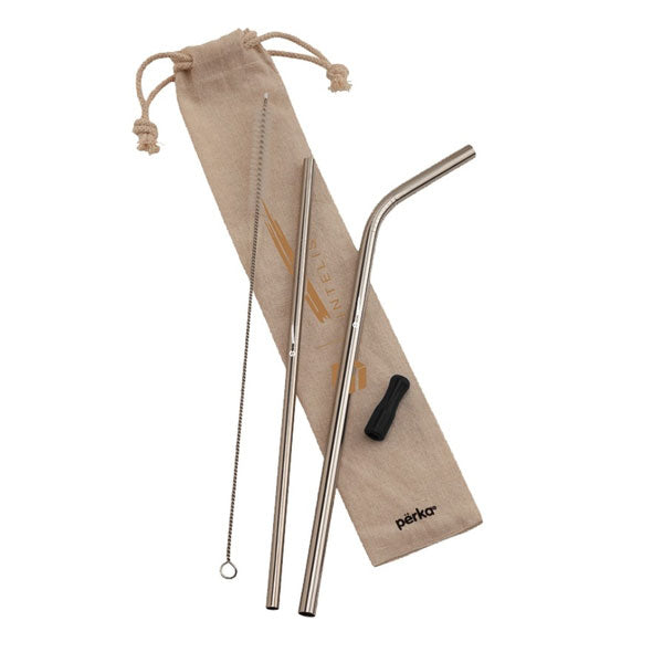 Intelisys 5 Piece Stainless Steel Straw Set