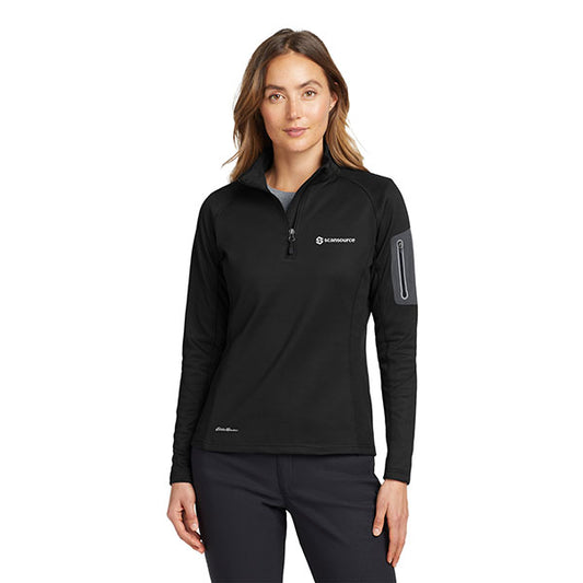 ScanSource X Ladie's Eddie Bauer 1/2 Zip performance Fleece