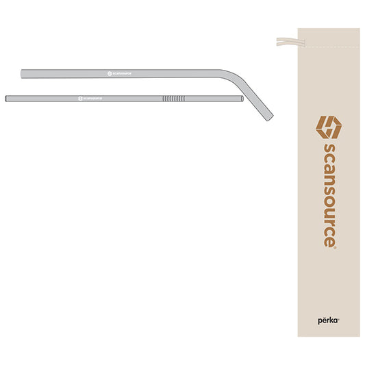 ScanSource 5 Piece Stainless Steel Straw Set